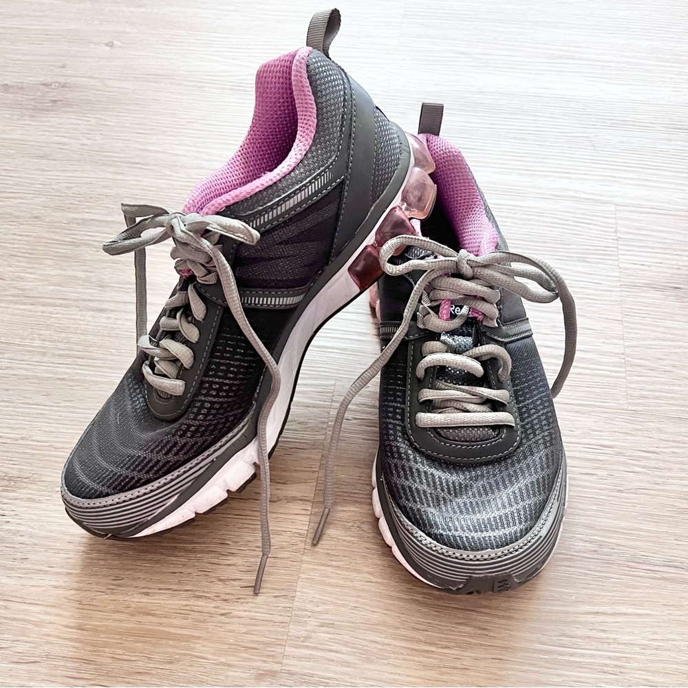 Reebok Purple and Gray Athletic Shoes with Cushioned Soles